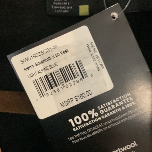 🎈NWT Smartwool vest medium 
 smart loft X 60 light weight - Picture 5 of 7